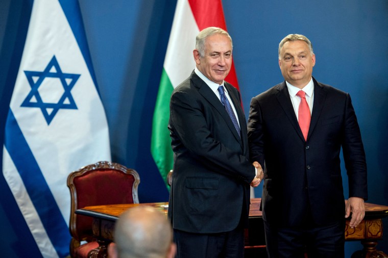 Benjamin Netanyahu, left, and Viktor Orban