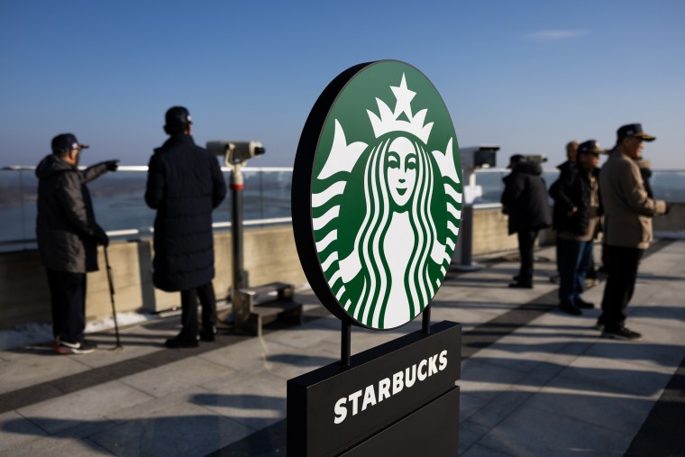 Starbucks With A View of North Korean Village