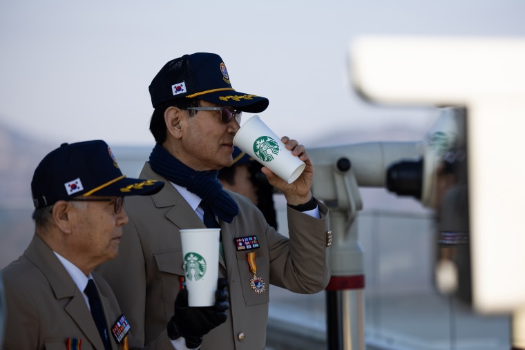 Starbucks With A View of North Korean Village