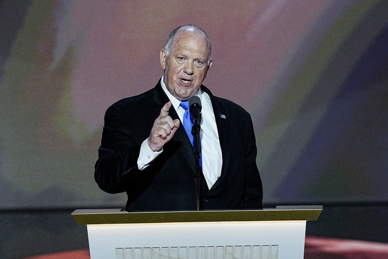 Tom Homan speaks at the Republican National Convention.
