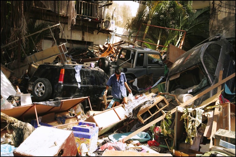 Aftermath Of The Tsunami That Hit Thai Patong Beach In Phuket. On December 28, 2004 In Phuket, Thailande