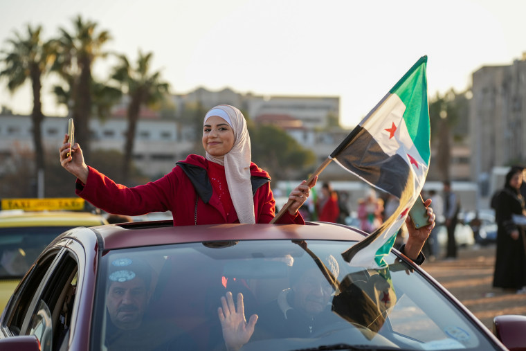 Syrians Celebrate Victory Over Assad Regime In Umayyad Square