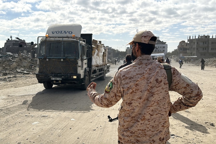 Aid supplied to Gaza on Jan. 20, 2025.