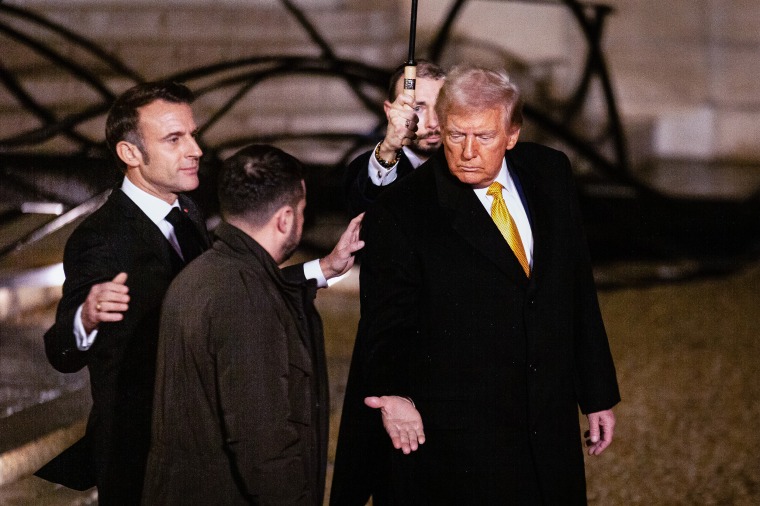 The newly elected US President Donald Trump shakes hands