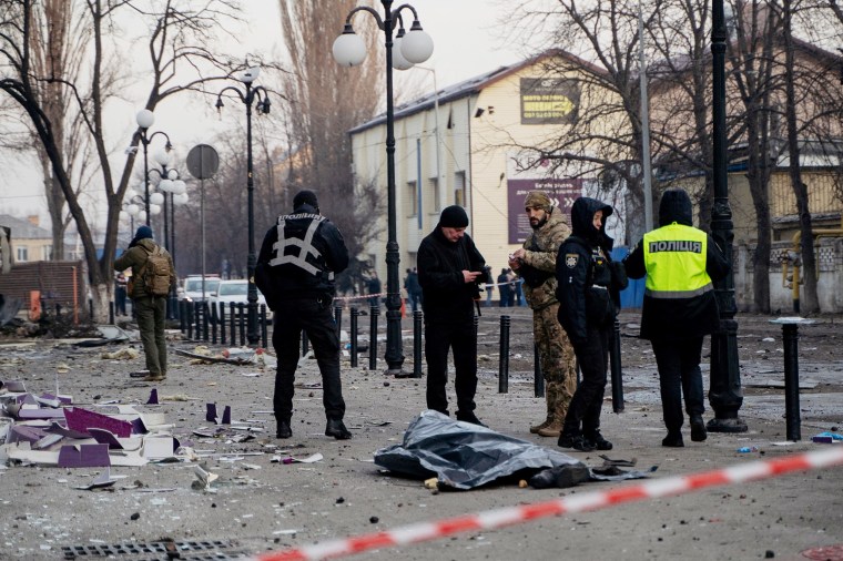 A pre-dawn Russian missile salvo on the Ukrainian capital killed at least one civilian and injured four others on Wednesday, sparking several fires in the city of three million, Ukrainian officials said.