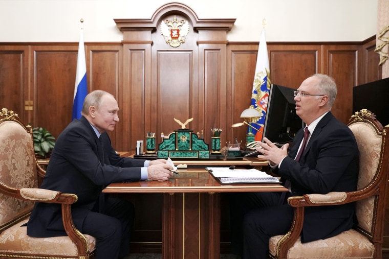 Russian President Vladimir Putin with Kirill Dmitriev