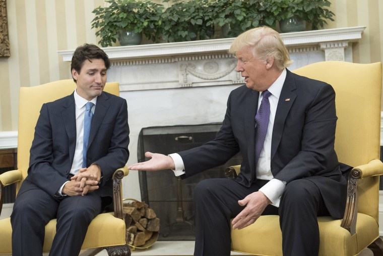 Donald Trump Hosts Canadian PM Justin Trudeau At The White House