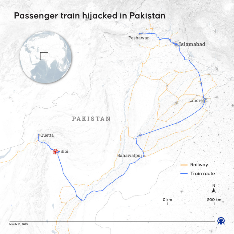 Passenger train hijacked in Pakistan