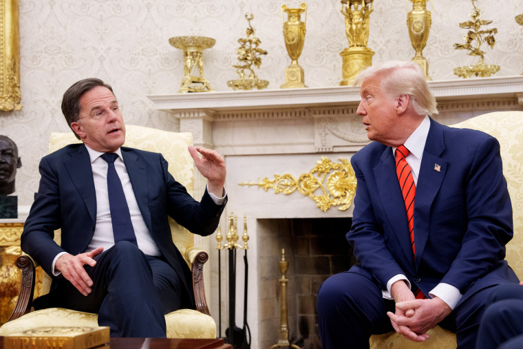 President Trump Meets With NATO Secretary General Mark Rutte In The Oval Office Of The White House